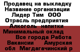 Продавец на выкладку › Название организации ­ Лидер Тим, ООО › Отрасль предприятия ­ Алкоголь, напитки › Минимальный оклад ­ 24 600 - Все города Работа » Вакансии   . Амурская обл.,Магдагачинский р-н